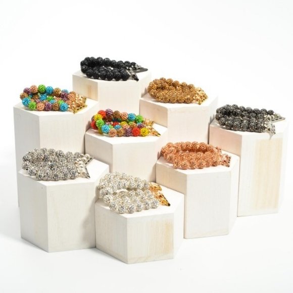 NEW Hematite Beaded Apple Watch Band Bracelet - Picture 2 of 6